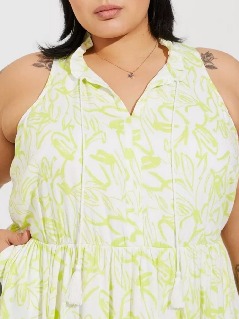 Torrid Neon Green 2 GAUZE Dress